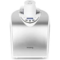 H.Koenig HF180 Máquina Para Hacer Helados Caseros y Sorbetes Profesionales- Heladera Con Compresor- 135 W- 1 Litro…
